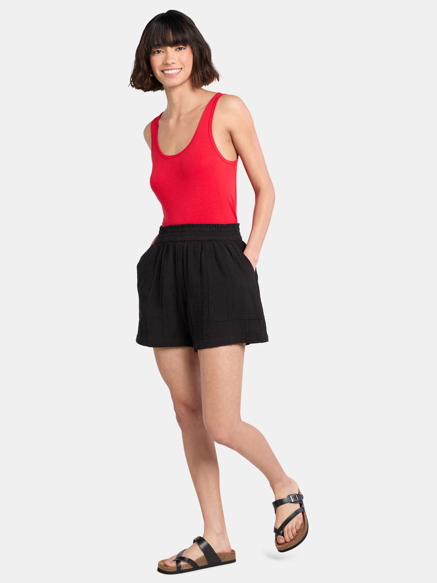 Time and Tru Women's Maternity Non Shirred Tank Top, Sizes S-XXL