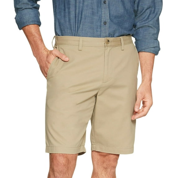 New Banana Republic Mens Khaki Beige Aiden Fit Cotton 10" Chino Shorts Sz 34W 5092-7