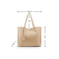 thumbnail image 4 of Women Tote Bag Tassels Leather Shoulder Handbags Fashion Ladies Purses Satchel Messenger Bags - Beige, 4 of 5