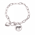 thumbnail image 1 of Pulsera de cadena de corazón Unbranded Negro animal Zebra silueta natural joyería encanto, 1 of 3