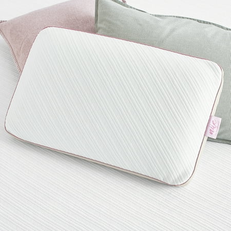 nue by Novaform Gel Memory Foam Pillow, King Size, Reversible Support, White