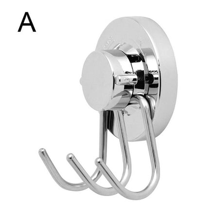 

Multi-function Storage Holder Punch-free Vacuum Sucker Storage Shelf Robe Hooks Wall Hanger Single/Double Hang Hook A