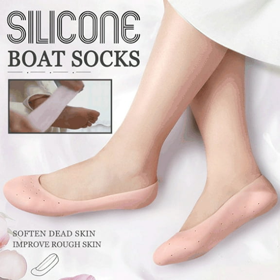 HUPOM 1 Pair Socks for Women Summer Clearance Fashion No-Show Non-Slip Casual Socks Beige