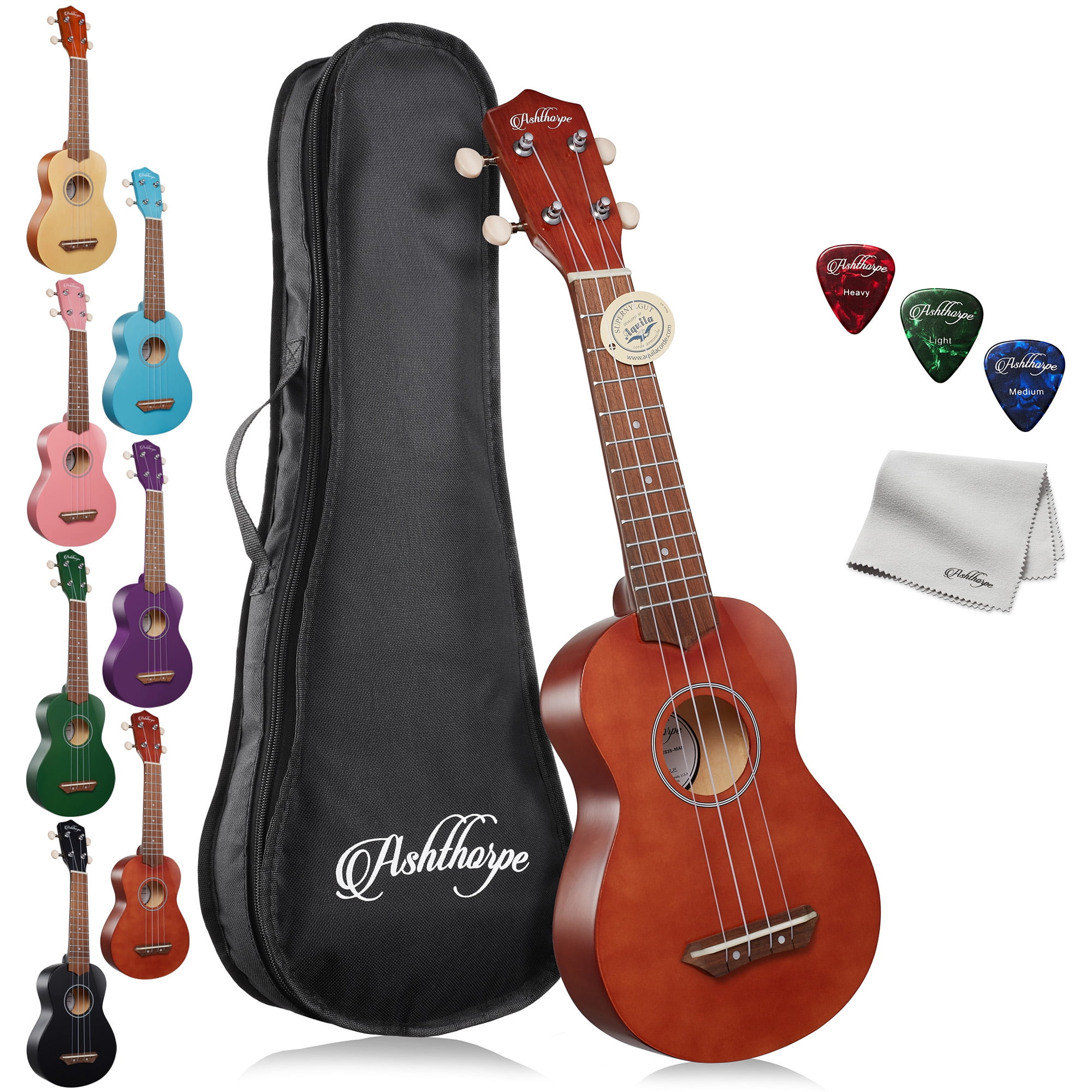 Ashthorpe Soprano Ukulele Bundle Pink 21 Inch Uke Beginner Starter Kit For Kids With Gig Bag Cloth And Picks Walmart Com Walmart Com