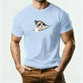 thumbnail image 1 of TaTaai T-Shirt Graphique pour Homme Cœur Imprimé Animal Manches Courtes Col Rond Décontracté Doux pour l'Été Quotidien Cadeau, 1 of 5