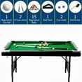 thumbnail image 3 of Aukfa 76" Folding Pool Table Portable Billiards Table, No Assembly, Includes Full Set of Balls, 2 Cue Sticks, Chalk and Felt Brush, 3 of 6