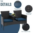 thumbnail image 4 of Outdoor Patio Conversation Sets, Rattan Loveseat Furniture Set for Garden Lawn Backyard, 4 of 8
