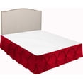 thumbnail image 2 of D.N.G. BEDDINGS 1 Piece Pinch Pleated Bed Skirt, 12 Inch Deep Pocket, 800 Thread Cotton 100% Egyptian Cotton, King Size (76" x 80") Inch, Solid Red, 2 of 3