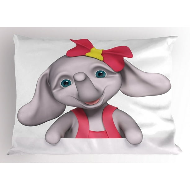 happy kid comfy elephant pillow
