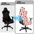 thumbnail image 5 of Xixirimido Office Computer Game Chair Covers Stretchy Polyester Armchair Slipcovers for Reclining Racing Gaming Chair with Armrest Covers, Dachshunds Strawberry Pink, 5 of 8