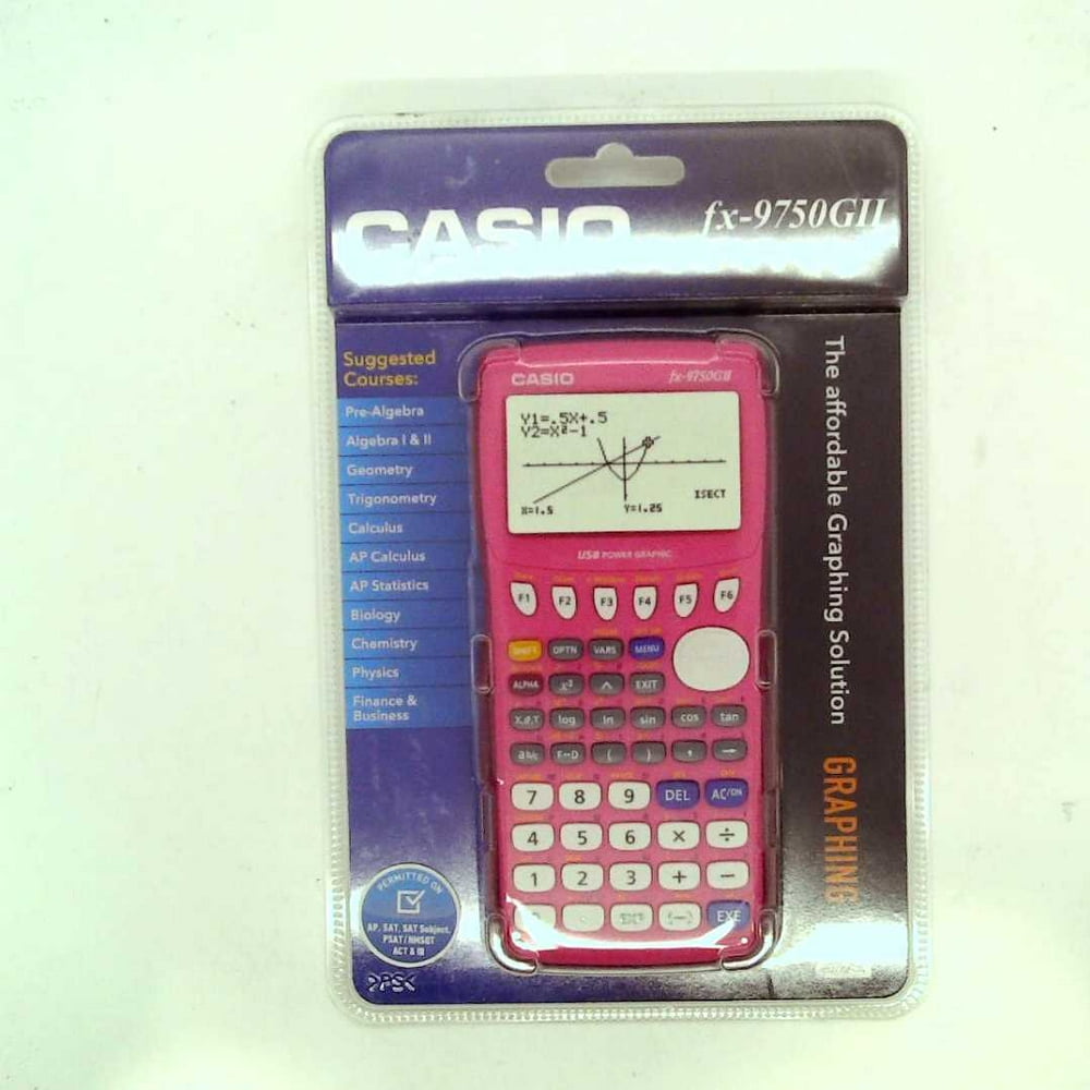 Casio fx9750GII Graphing Calculator, Pink