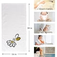 thumbnail image 2 of Dreamtimes Daisy Honey Bee Hand Towels, 2 PCS Bath Towels Absorbent Soft 100% Combed Ring Spun Cotton Bathroom Towels Kitchen Dishwashing Towels Hotel Spa Towels 16 x 30 in, 2 of 7
