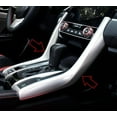 thumbnail image 6 of Xotic Tech Center Console Gear Control Panel Side Cover Trim, Matter Silver, Compatible with Honda Civic 10th Gen, 6 of 8