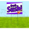 thumbnail image 1 of Fresh Sushi (18" x 24") Yard Sign, Includes Metal Step Stake, 1 of 6