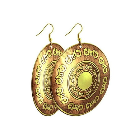 Lapis Yellow Earrings Gem Avenue Yellow and Brown Ethnic Drawing 3