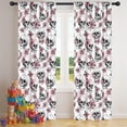 thumbnail image 5 of Blackout Kids Curtains,White Floral Skull Pattern Childrens Insulated Curtains Set Of 2,Bedroom Essentials,Toddler Room Decor 42x84in(106x213cm), 5 of 5