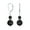 Black-Onyx, variant on Womens Blue Turquoise Bali Milgrain Edged Drop Dangle Earrings