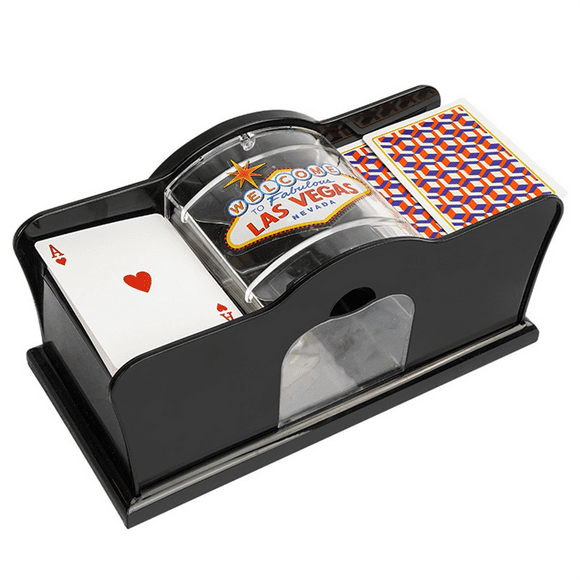 Manual Card Shuffler Poker Shuffle Machine Cards Holder Easy Hand Cranked System Card Shuffler Black