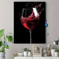 thumbnail image 4 of Red Wine Glass Decorative Painting/Canvas Print， Suitable for Decorating Living Room， Dining Room， Bar，Hotel， Cafe， and Club., 4 of 8