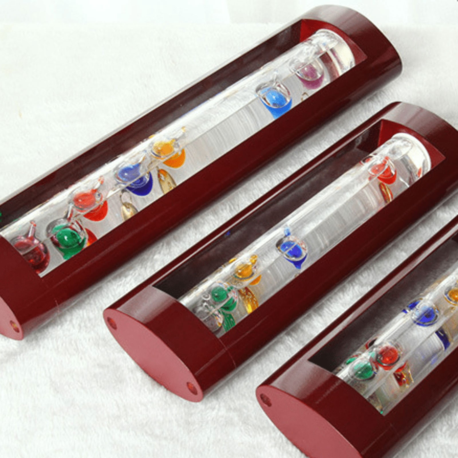 Galileo-Thermometer Mit Holzrahmen & 5 Kugeln | 64°F Bis 80°F | Deko-Geschenk Für Zuhause & Büro