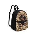 thumbnail image 2 of Eheartsgir Leopard Dachshund Print Everyday Carry Small Backpack Practical Small Backpack Purse for Hiking Travel, Polyester Zipper Closure Fashion Backpack Purse, 2 of 8