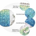 thumbnail image 6 of Turquoise Blue Teal Waterproof Fabric Shower Curtain,Chic Stained Glass Texture Aesthetic Waterproof Fabric Shower Curtain for Bathroom Bathtubs Shower Curtains with 12 Hooks Extra Long 72x96, 6 of 8