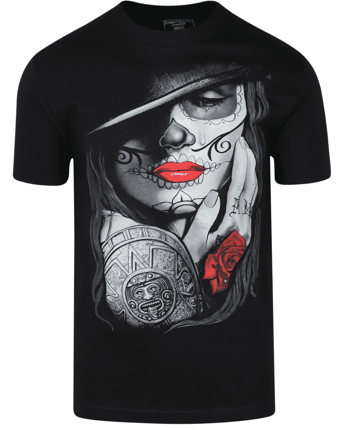 ShirtBANC La Pachuca Mens Aztec Woman Calendar And Sugar Skull Tattoos  Shirt - Walmart.com