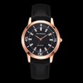 thumbnail image 3 of Reloj de cuarzo dorado rosa elegante con esfera negra grande y estilo vanguardista, 3 of 3
