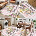 thumbnail image 6 of Easter Gnomes Area Rugs Collection 3'x5', Watercolor Floral Daisy Eggs Spring Pink Plaid Non Slip Indoor Rectangle Throw Runner Rug Floor Mat Carpet for Living Room Dining Table Bedroom Nursery, 6 of 9