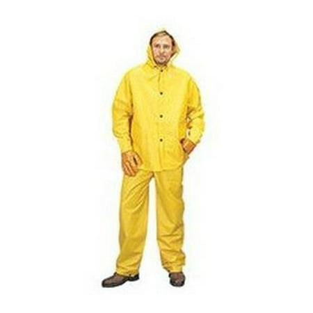 Liberty Glove Lib 1020-Xl Rain Wear Suit Xl Yellow 3 Pc - 10 Mil Single Ply