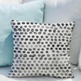 thumbnail image 5 of Polka Dot Pillow Covers Set of 2 Black Cream Throw Pillows 18x18 in Outdoor Boho Design Brush Strokes Decorative Pillowcase Square Cushion Cover Linen Pillow Case for Home Sofa Couch Bed, 5 of 6