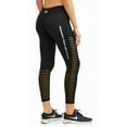 thumbnail image 3 of Dunlop Leggings Women's Size L Black Active Shadow Mesh Insert Performance, 3 of 4