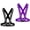 Blank Purple, variant on Melvexa Reflective Vest Running Gear 2Pack, High Visibility Adjustable Safety Ves for Night Cycling,Hiking, Jogging,Dog Walking
