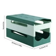 thumbnail image 3 of Contenedor de almacenamiento de huevos Organizador rodante de dos niveles | Portahuevos de plástico apilable multicapa | Estante de huevos frescos de gran capacidad | Ahorro de espacio para, 3 of 6
