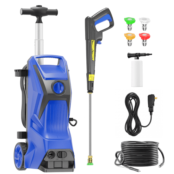 4200PSI-Max 3.7GPM Pressure Washer Power Washer With 500ml Foam Cannon, 4 Nozzles ,25FT Hose Power Washer Cleaning forCar, Home, Driveway, Yard, Outdoor, Gutter, Pool, Brick Cleaning