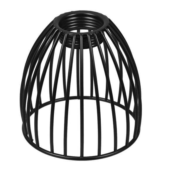 Vintage Iron Bird Cage Light Shade Metal Guard For Ceiling Fan Decorative Wire Lampshade For Pendant And Wall Lamps Light Fixture Cover And Bulb Protector Black