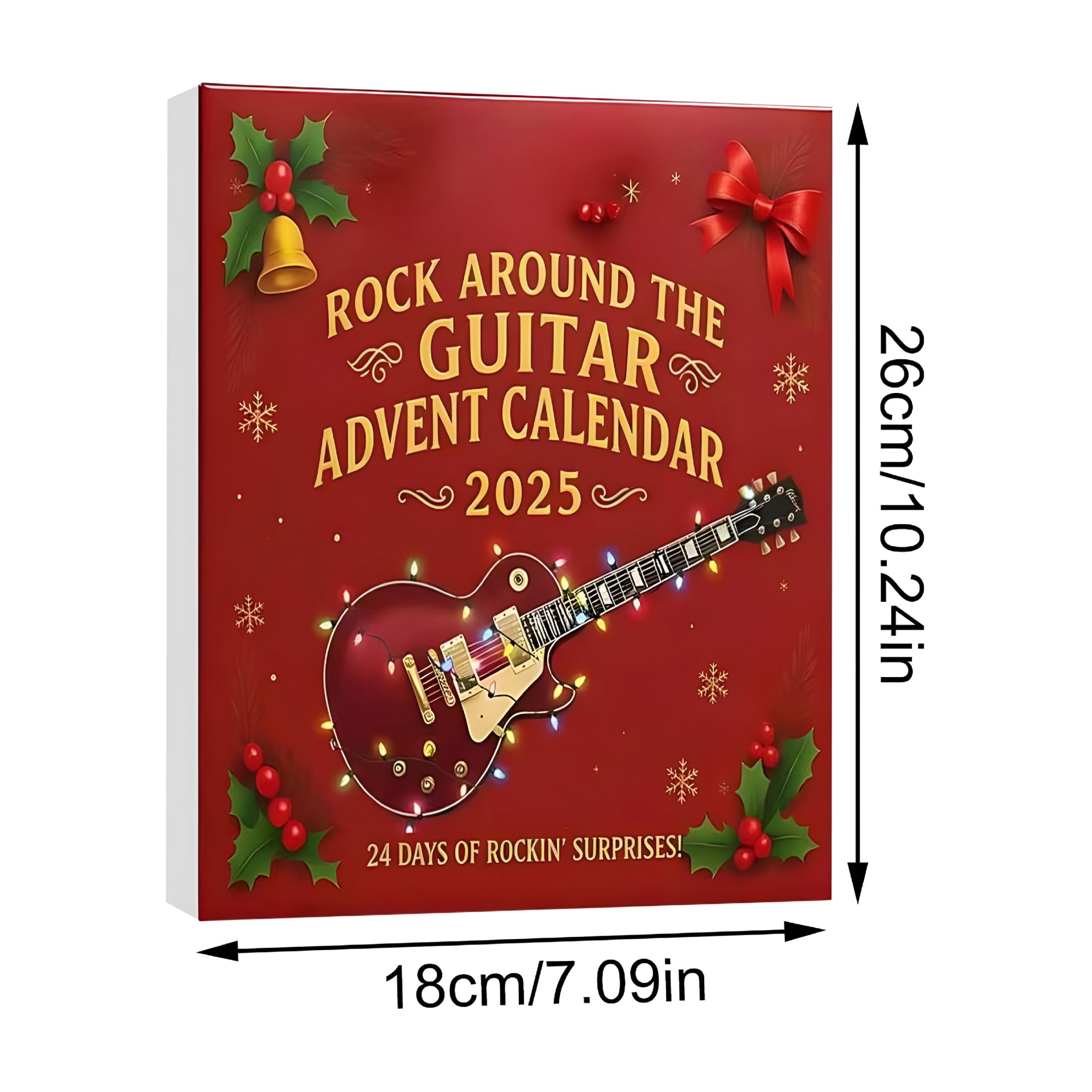 Calendrier De L'Avent 2025 Pour Guitariste - 24 Médiators De Guitare - Cadeau Noël Adultes/Ados - Acoustique/Électrique/Basse/Ukulélé - 3