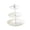 Blanc w Argent Ours, variante sur lingqin un Présentoir à Cupcakes à Trois Niveaux en Forme de Lotus. Parfait pour les Fêtes et les restaurants. Beige avec Ours Doré