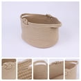 thumbnail image 3 of REGALWOVEN Woven Storage Basket Bin with Handle for Blankets, Clothes, Shoes, Organizer Bin Brown 16.5*10.5*8in, 3 of 6