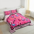 thumbnail image 3 of jejeloiu Girls Cosmetics Twin Comforter Sets,Vintage Flower Print Bedding Set For Princess Reversible 2 Pieces, 3 of 8