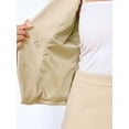 thumbnail image 6 of DARING DIVA 2Pcs Women's Office Double Breasted Blazer Pencil Skirt Set M Khaki, 6 of 6