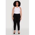 thumbnail image 2 of Women's Plus Size WAX Patch Distressed High Waist Slim Straight Jeans, 2 of 5