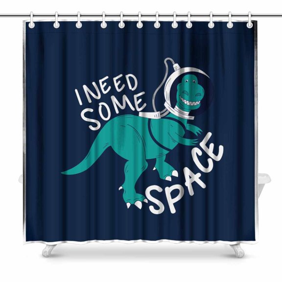 MKHERT Astronaut dinosaur Shower Curtain Home Decor Bathroom Shower Curtain 66x72 inch