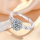 thumbnail image 1 of Nuevo anillo de corona de Plata de Ley 925, anillo de compromiso de tamaño ajustable de alta calidad para mujer, anillo de boda, regalo de joyería de moda para fiesta, 1 of 2