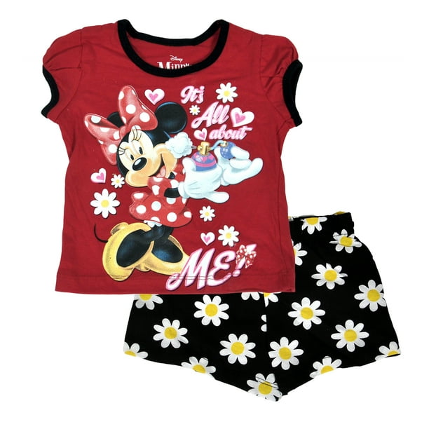 Disney - Minnie Mouse All About Me Toddler Girls 2-Piece Shorts Set ...