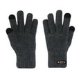 thumbnail image 2 of BOOMILK Men Gloves Winter Knitted Adult Five-finger Screen Thickening Warm Cycling Gloves Grey, 2 of 9