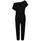 thumbnail image 2 of Sonducket Mono de color sólido de manga corta con un solo hombro en la espalda para mujer Vestidos negro XXXL Sonducket AP002204-06, 2 of 4