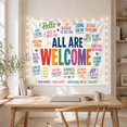 thumbnail image 5 of Welcome Collage with Hello Text, Joyful Retro Style for Aesthetic Decor Lovers, Inclusive Wall Decor, Housewarming Gift, Tapestry Wall Hanging for Entryway and Living Room, 5 of 7