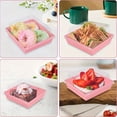 thumbnail image 3 of Caja for pastel vasco cuadrada rosa, 5 uds., con cubierta transparente, embalaje for postre tiramisú de 4 pulgadas, 3 of 4