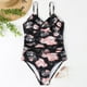 thumbnail image 2 of Gibobby Traje de Baño Sexy Bikini Mujeres 1 pieza WebbingTank Trajes fruncidos Vintage Up Entrenamiento atlético Traje de baño Baño Deporte Control Traje(Rosa,M), 2 of 5